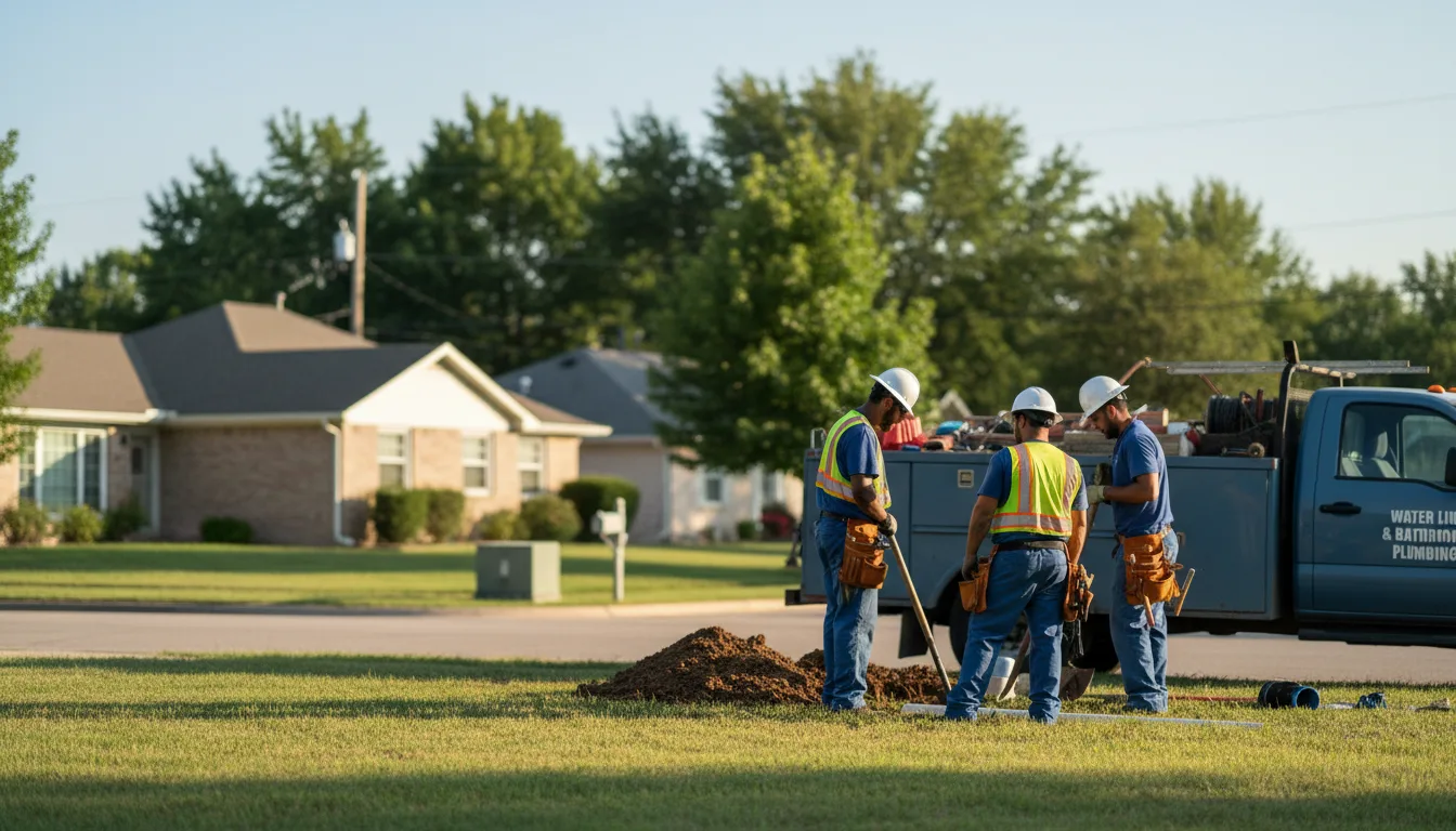 Residential water line and bathroom plumbing service in Carroll, NE